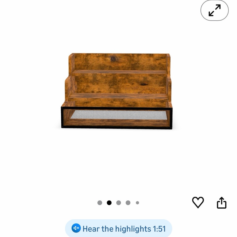 Rustic Wooden Display Shelf